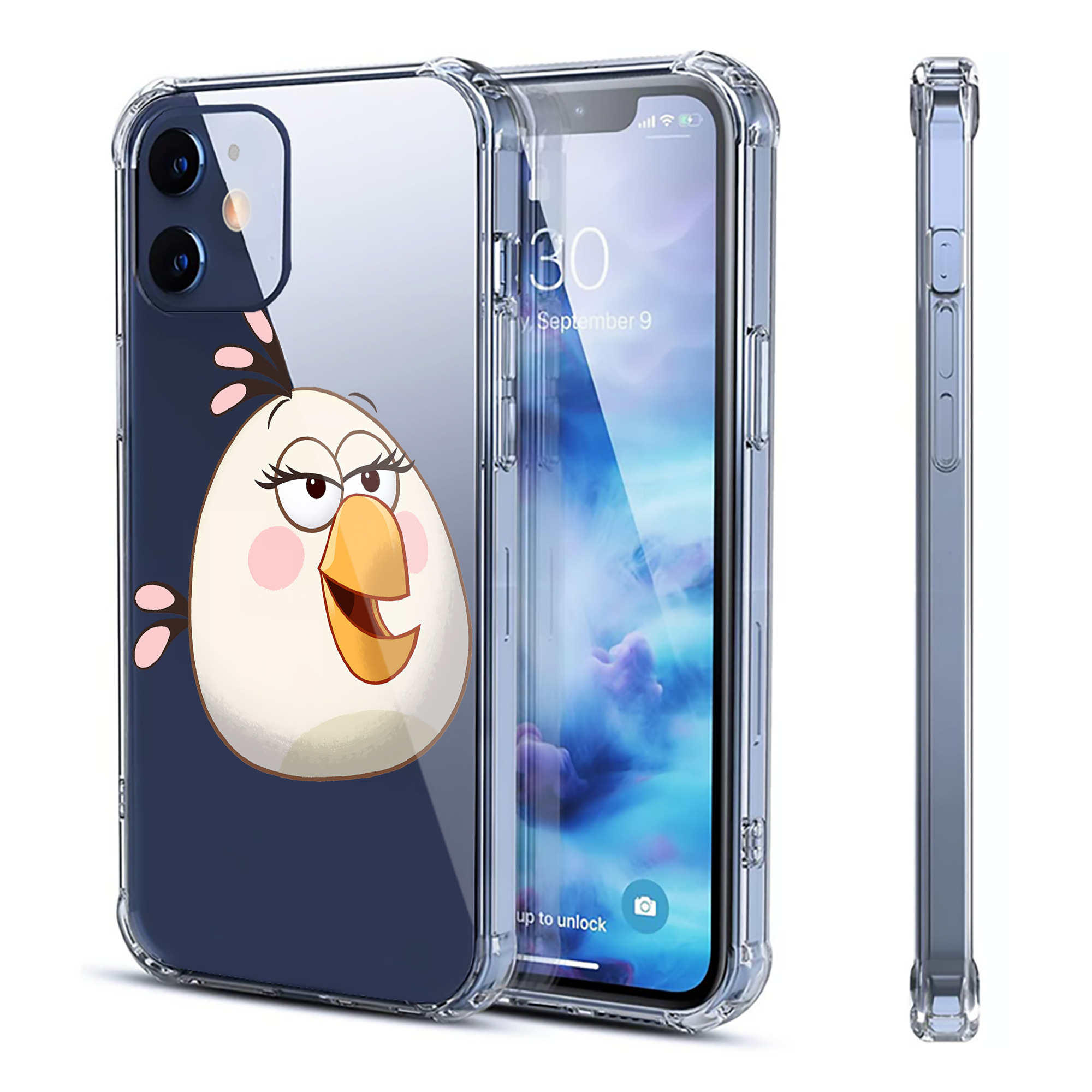 （画像用） Angry Birds アングリーバード 【iPhone 12シリーズ対応】透明スマホケース（クリアソフトケース）